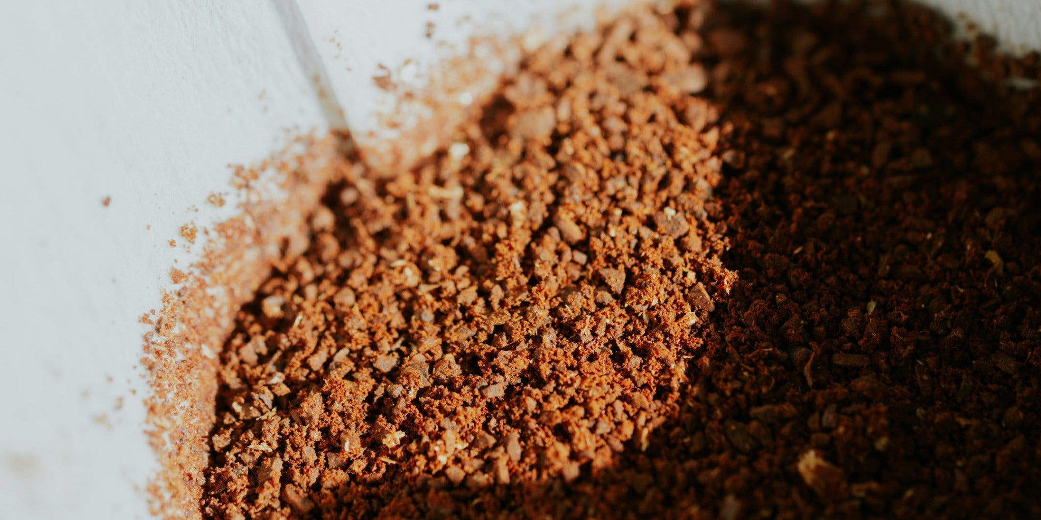 Close-up of ground roasted coffee